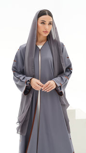 C 1141 Grey Abaya