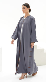 C 1141 Grey Abaya