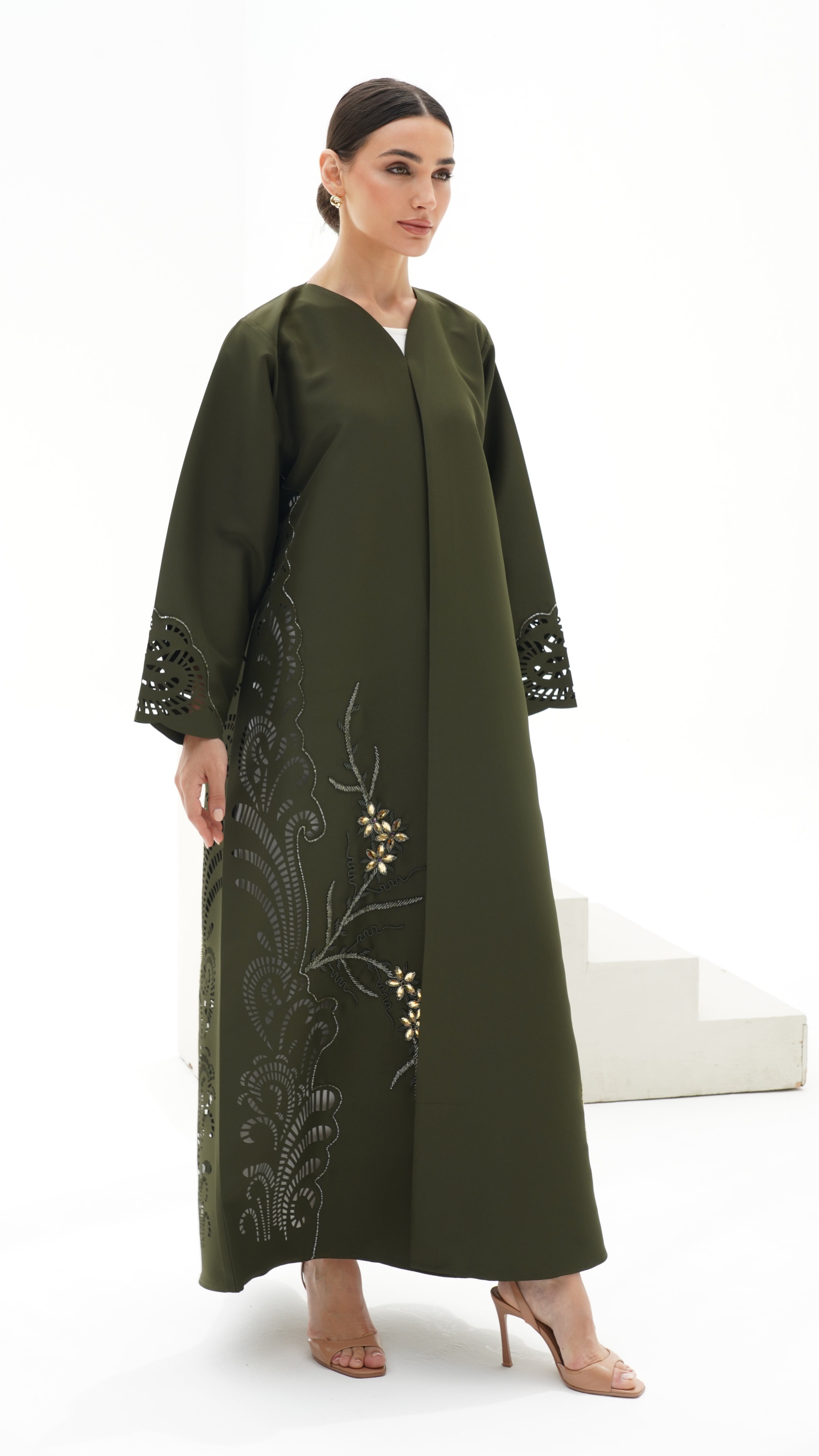 C 1142 Green Abaya
