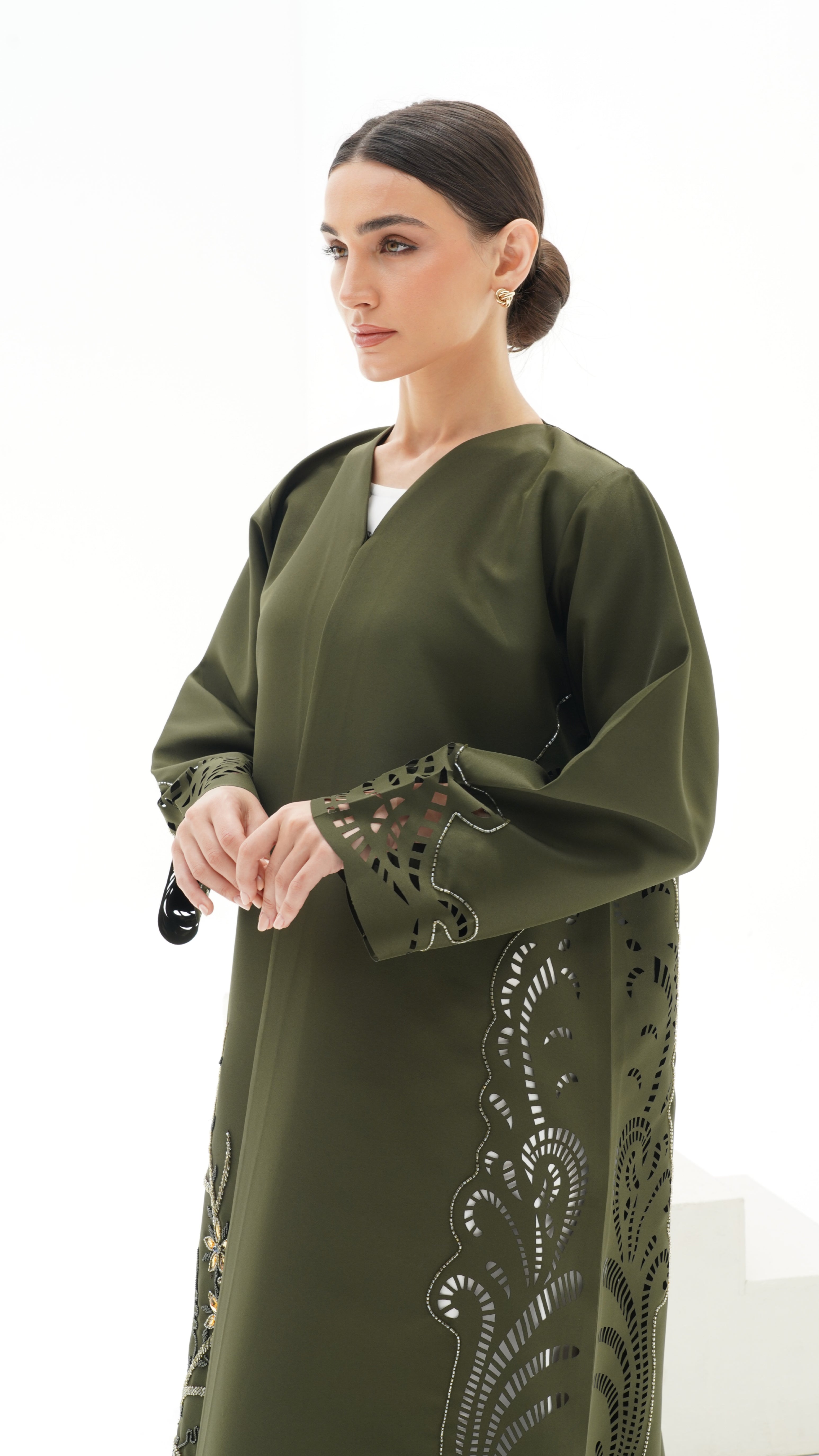 C 1142 Green Abaya