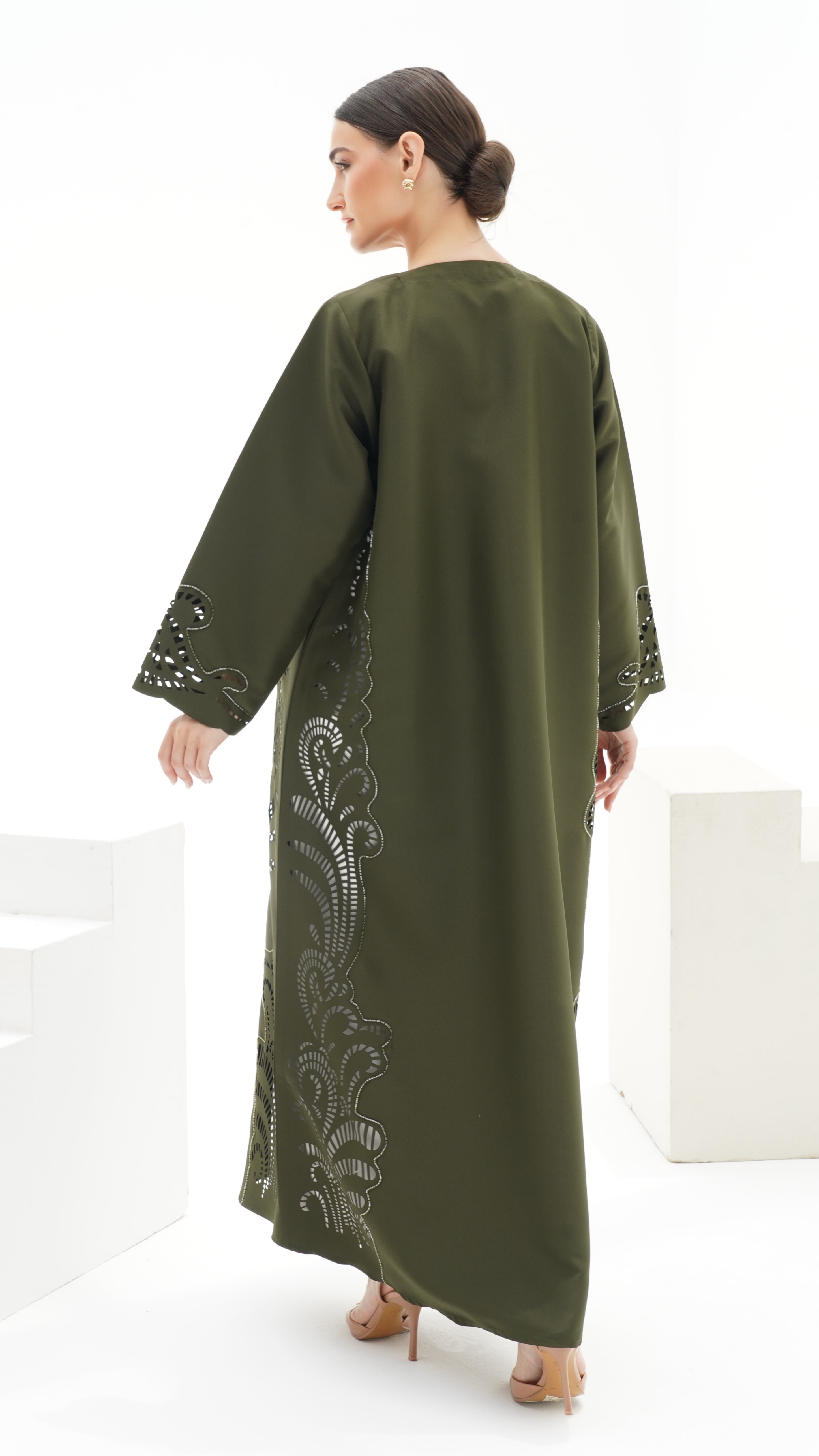 C 1142 Green Abaya