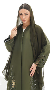 C 1142 Green Abaya