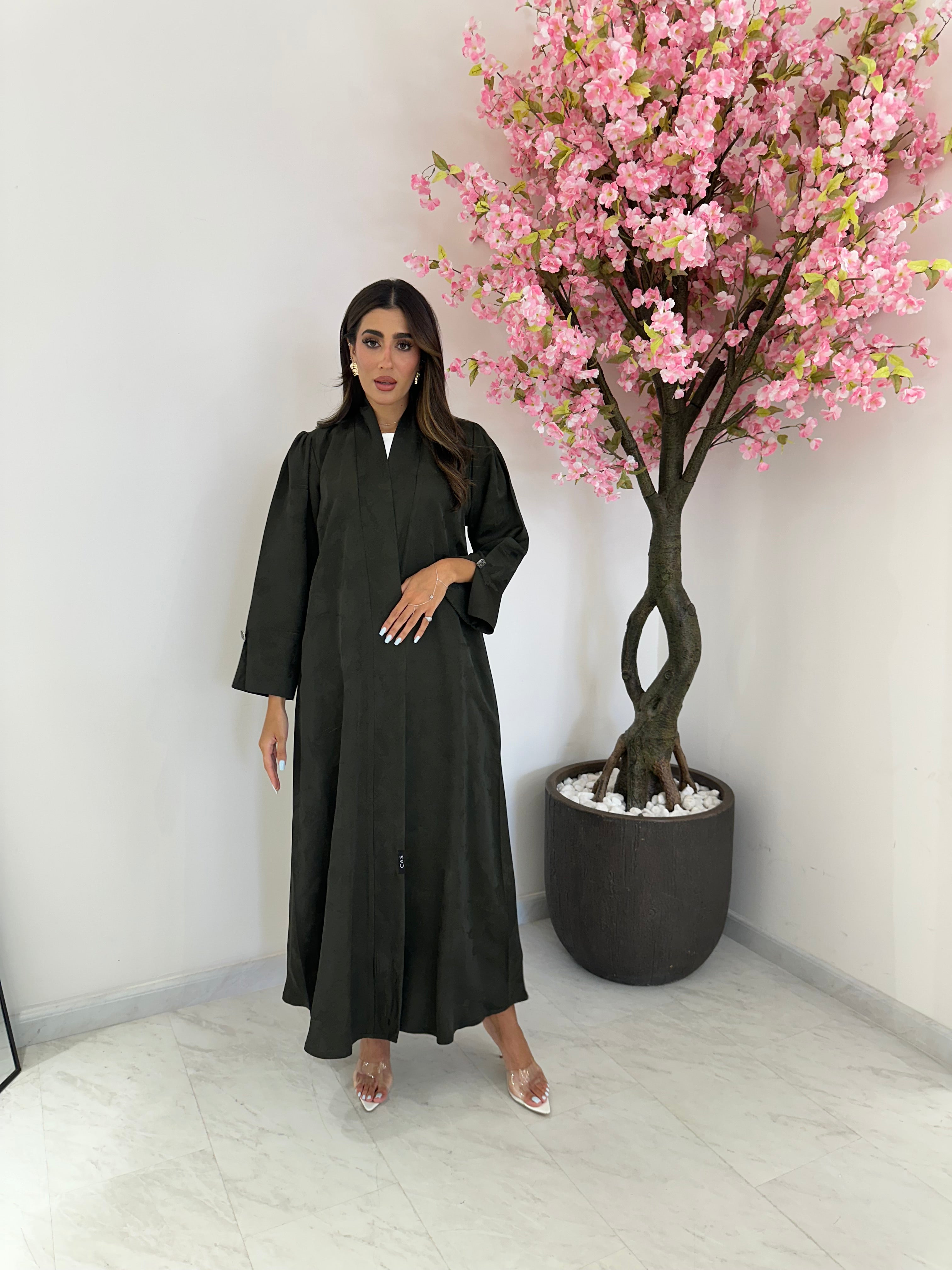 C 1169 Olive Printed Abaya
