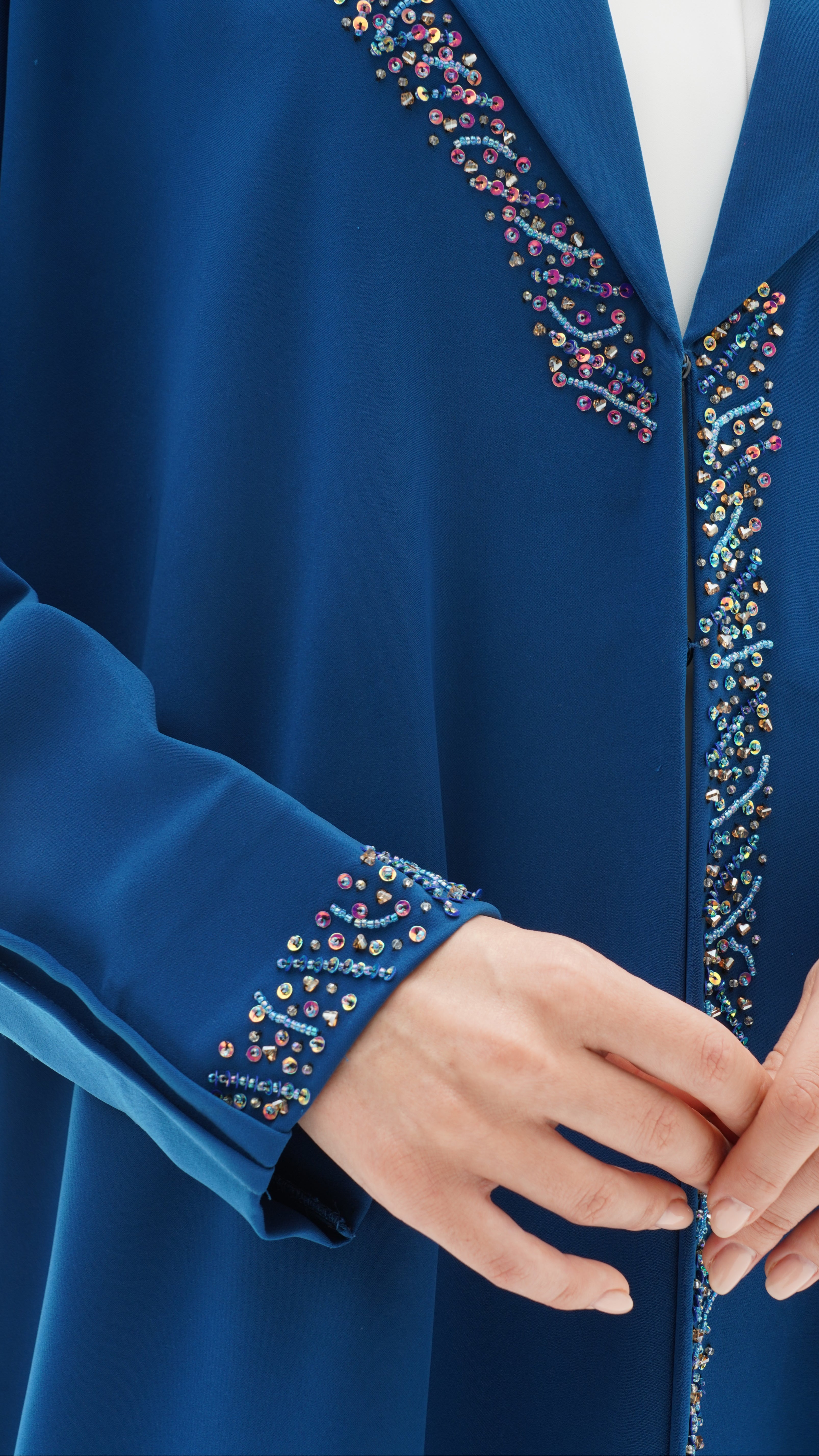 C 1143 Teal Abaya