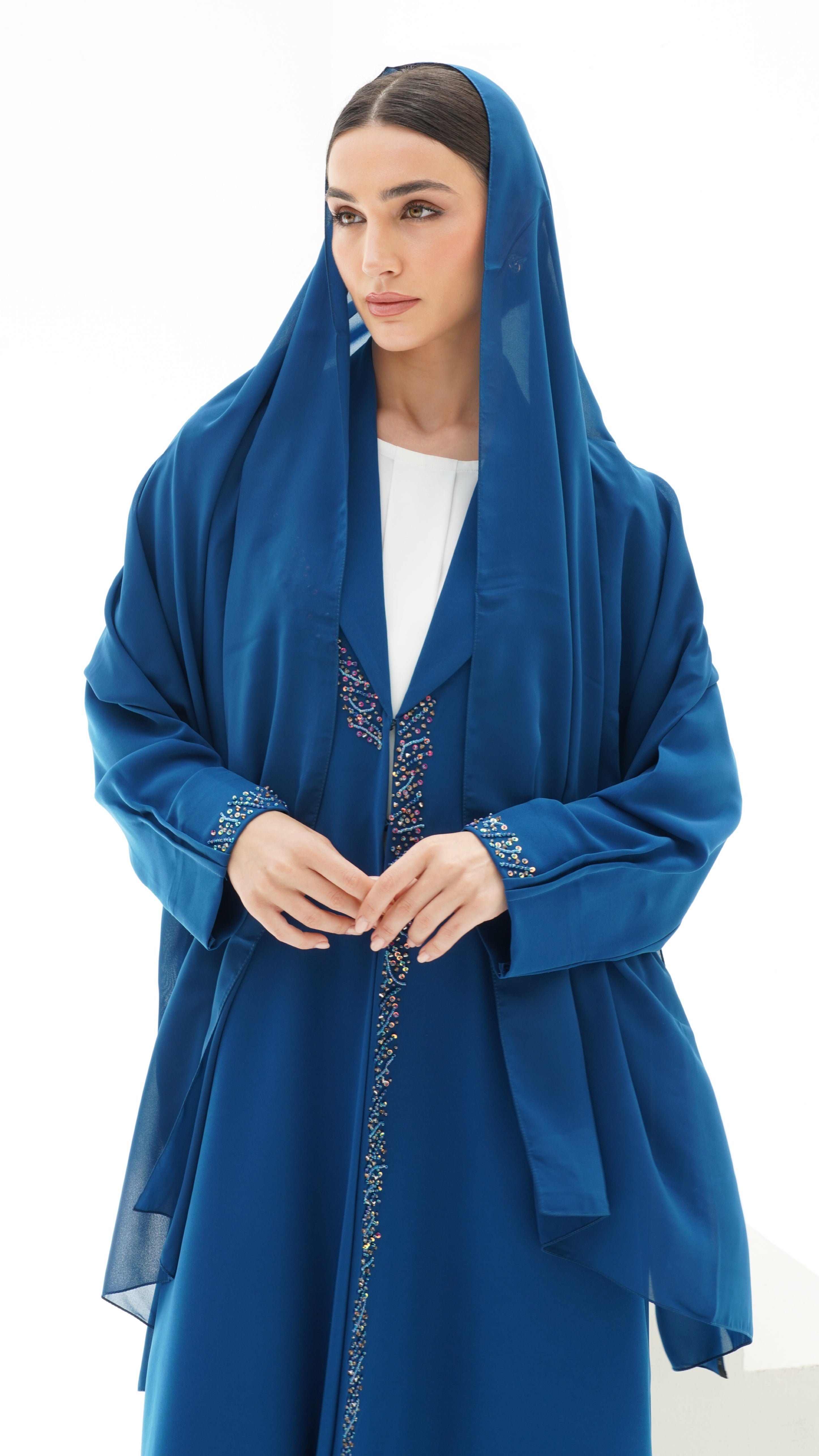 C 1143 Teal Abaya