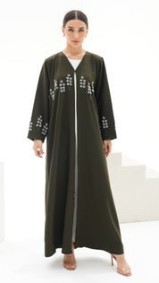 C 1145 Green Abaya