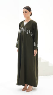 C 1145 Green Abaya