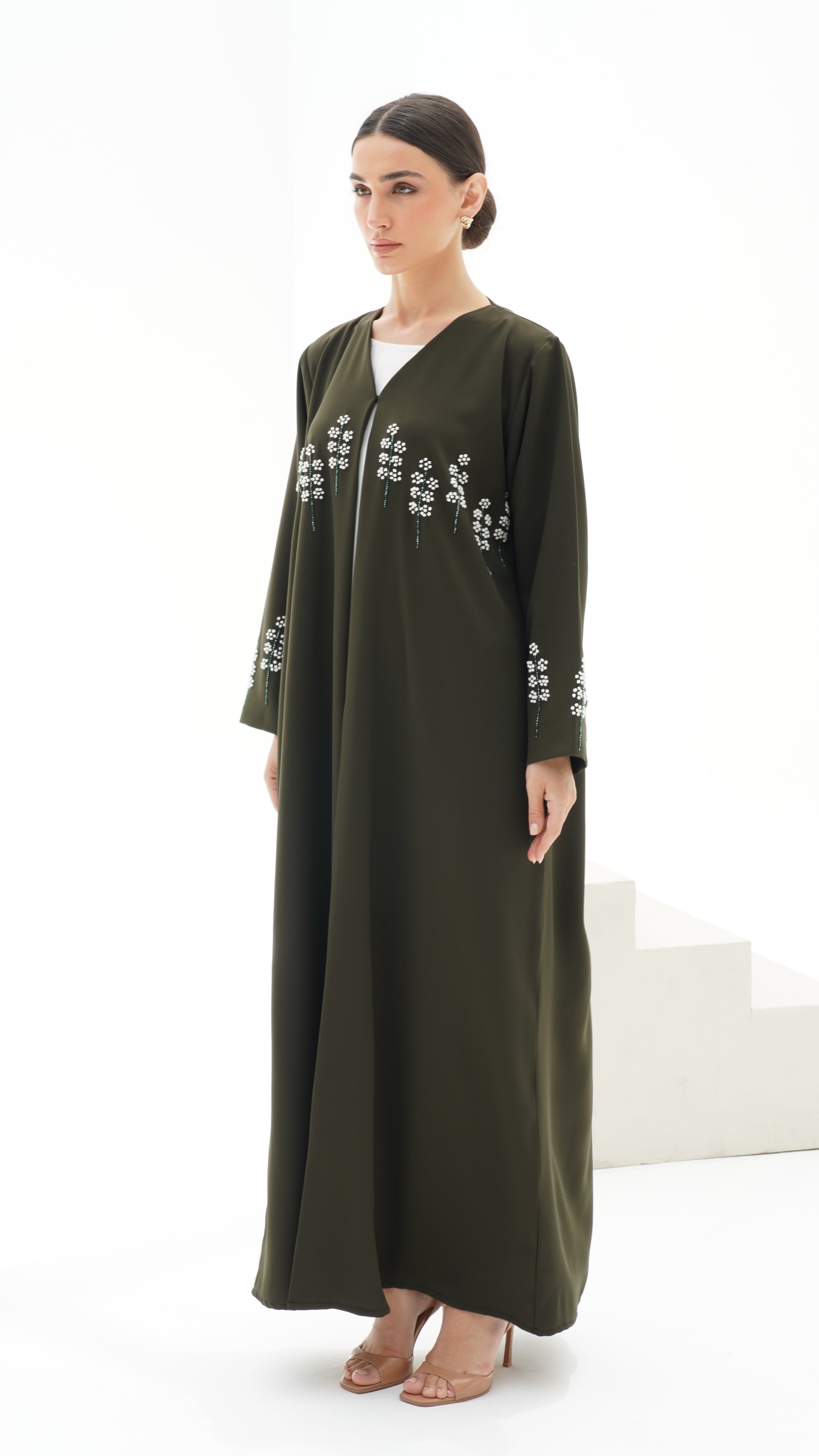 C 1145 Green Abaya