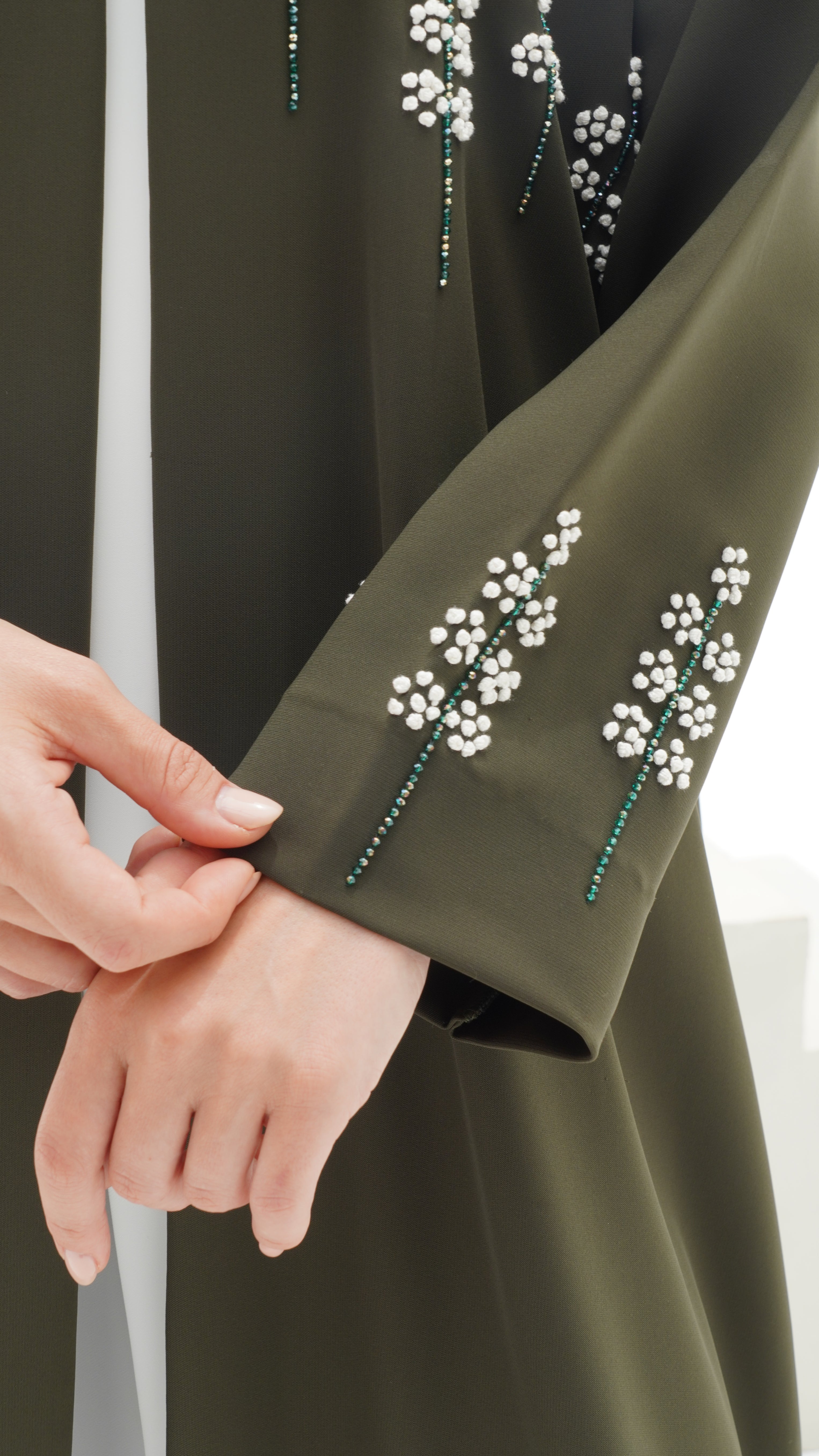 C 1145 Green Abaya