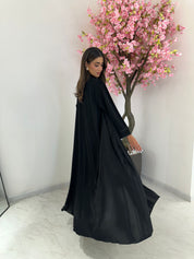 C 1171 Black Pleated Abaya