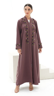 C 1147 Purple Abaya