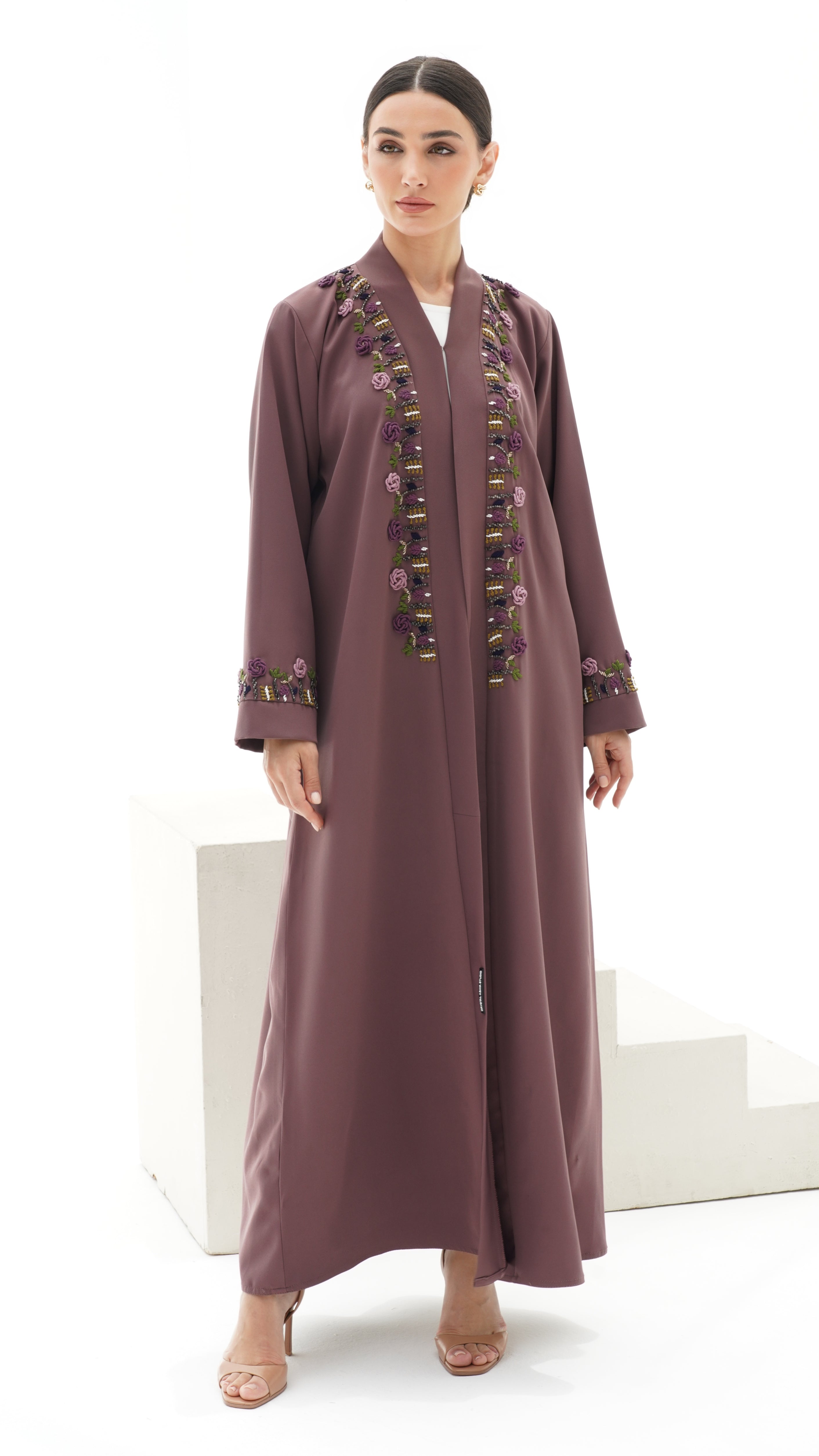C 1147 Purple Abaya