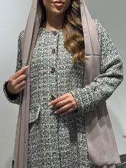 C 1585-01 Mocha Tweed Abaya