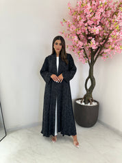 C 1173 Black Premium Printed Abaya