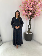 C 1174 Grey Premium Printed Abaya