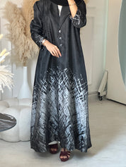C 0895-03 Silver Jacquard Abaya