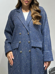 C 1590 Cobalt Blue Coat Abaya