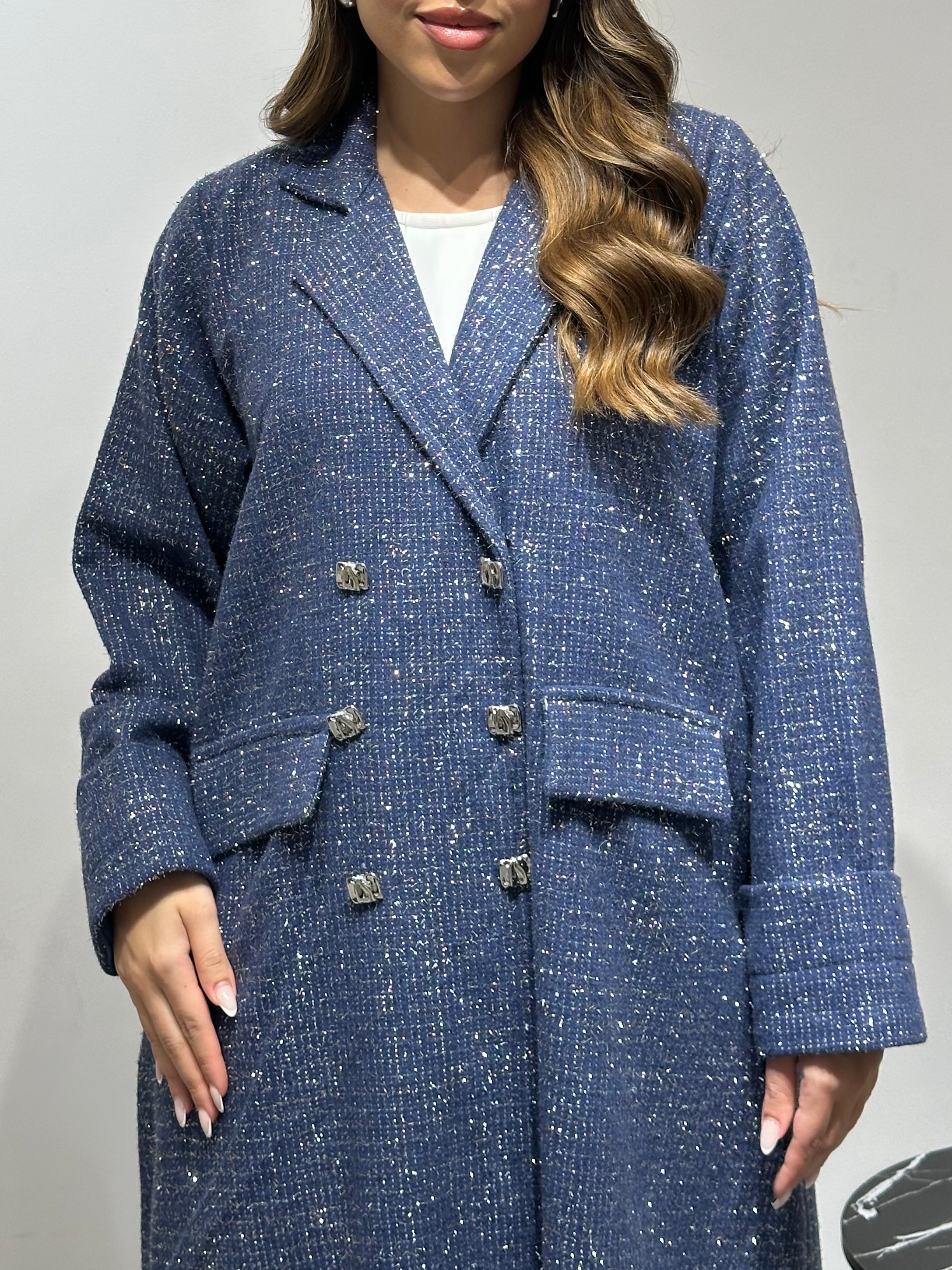 C 1590 Cobalt Blue Coat Abaya