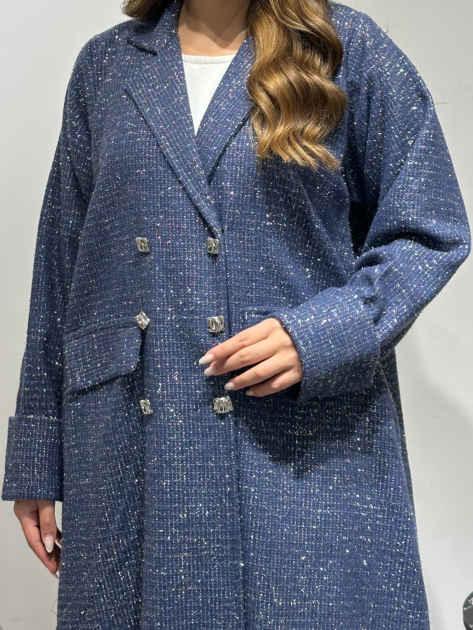 C 1590 Cobalt Blue Coat Abaya