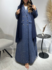 C 1590 Cobalt Blue Coat Abaya