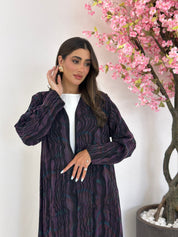 C 1176 Purple Premium Printed Abaya