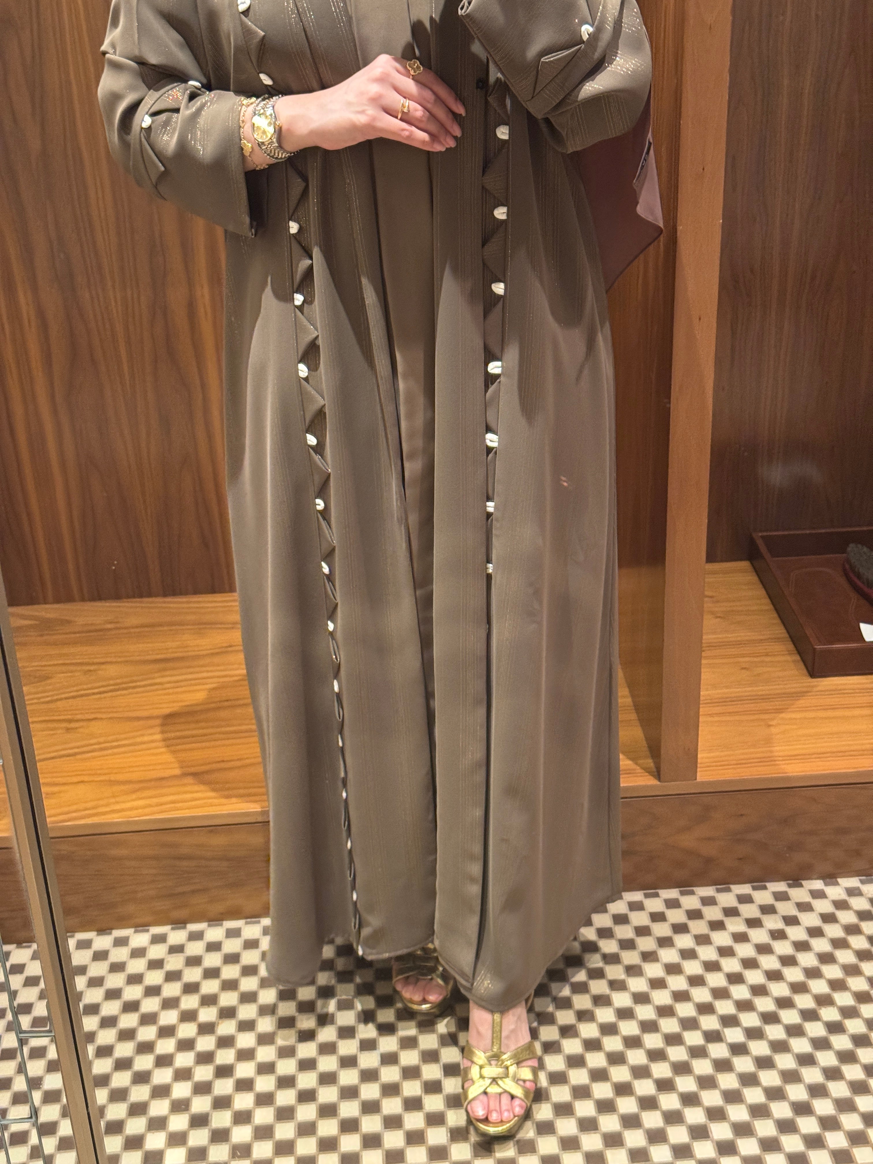C 0920 Brown Coat Abaya