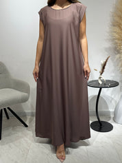 C 1594 Caramel Brown Lace Abaya