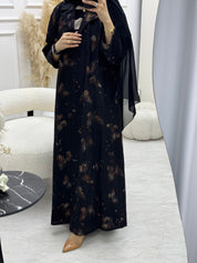 C 0921 Butterfly Printed Abaya