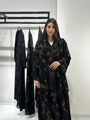 C 1361-01 Sepia Beaded Abaya
