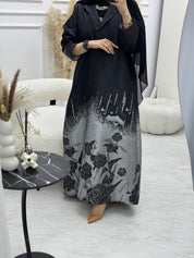 C 0926-01 Silver Coat Abaya