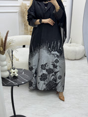 C 0926-01 Silver Coat Abaya