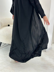 C 0901 Black Embroidered Abaya