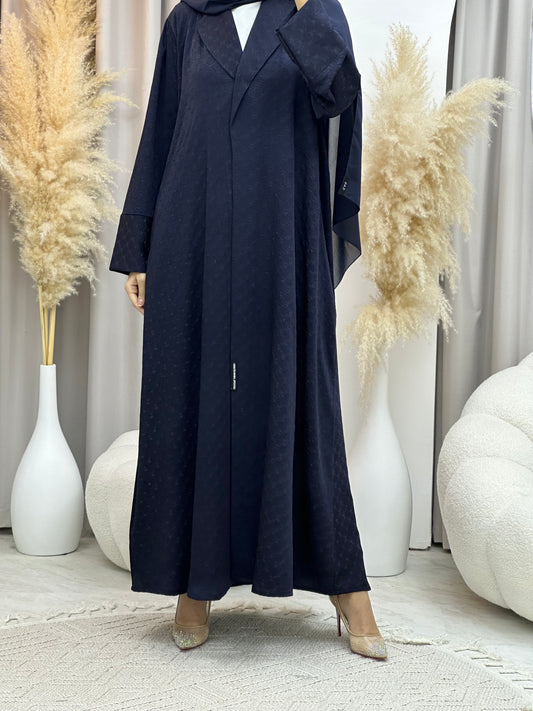 C 0006-04 Blue Coat Silk Eid Abaya