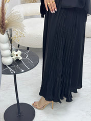 C 0935 Black Pleated Abaya
