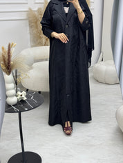 C 0943 Black Coat Abaya