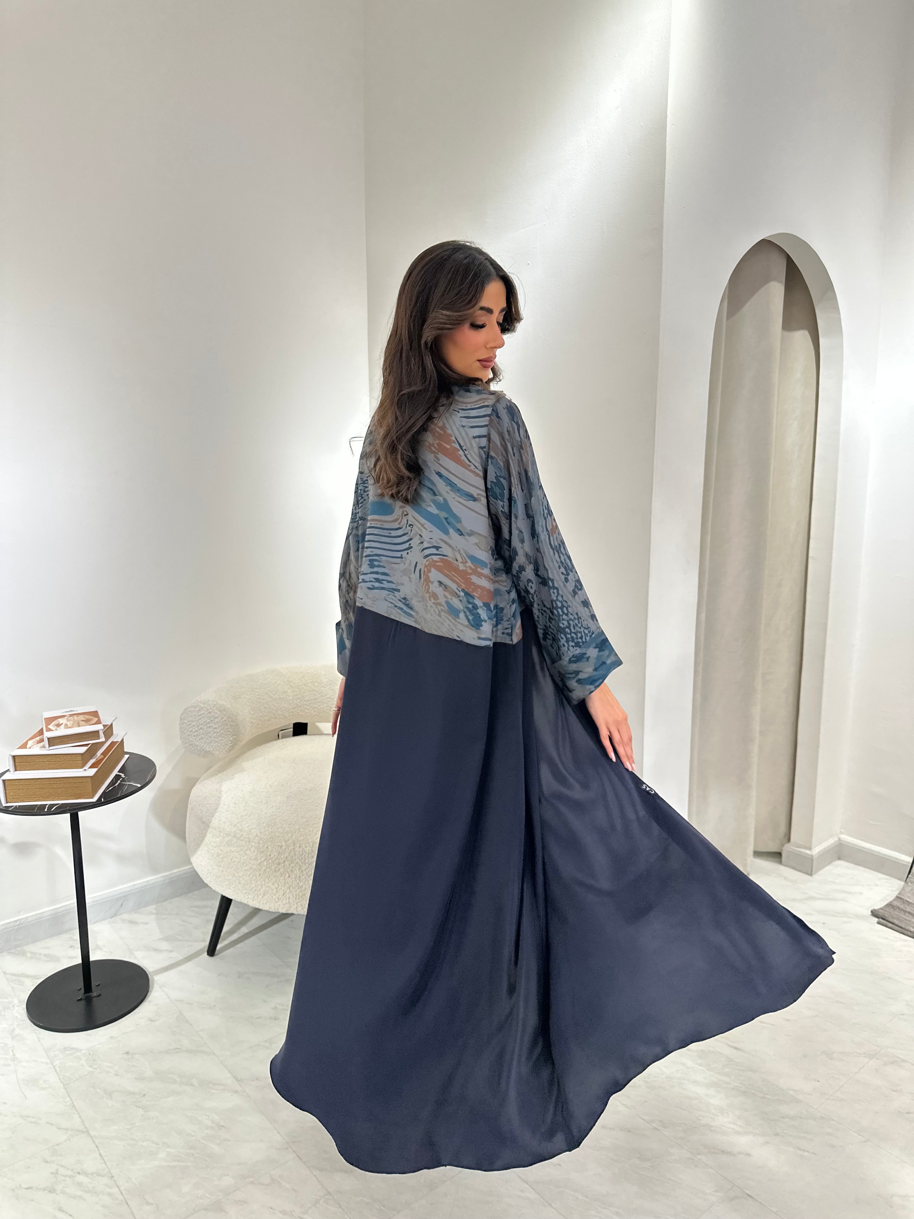 C 0912 Navy Blue Eid Abaya