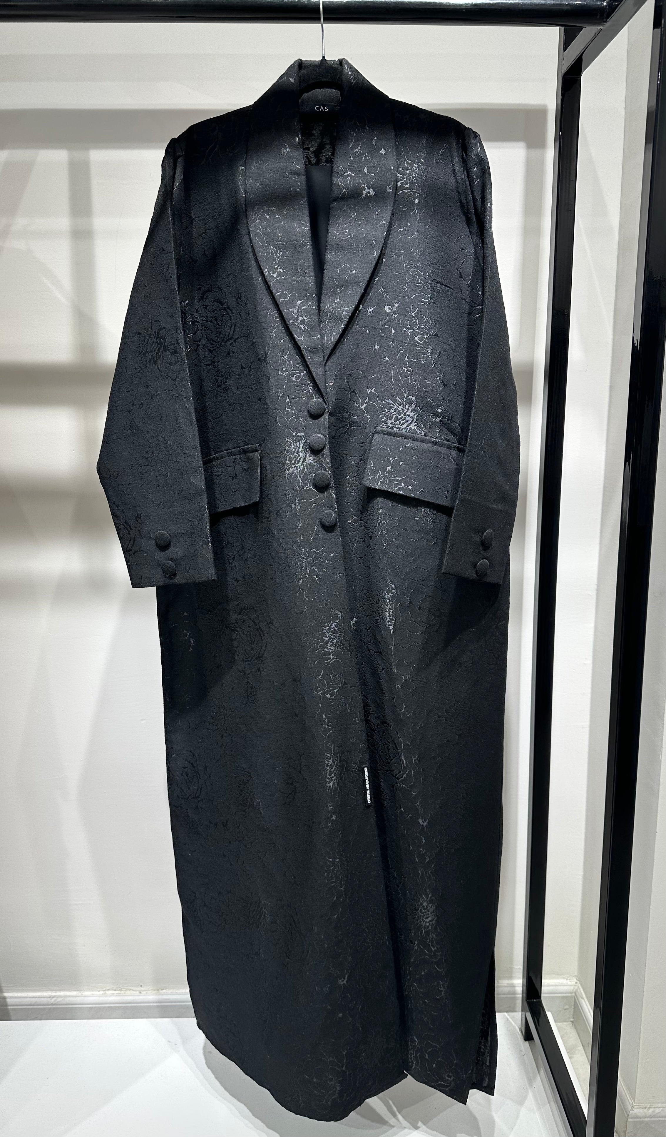 C 1364-02 Black Floral Abaya