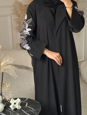 C 0928 Black Beaded Eid Abaya