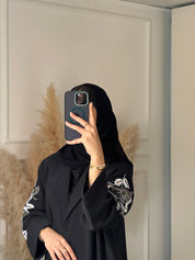 C 0928 Black Beaded Eid Abaya
