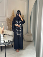 C 0932 Navy Blue Beaded Eid Abaya