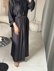 C 0933 Black Beaded Eid Abaya Set