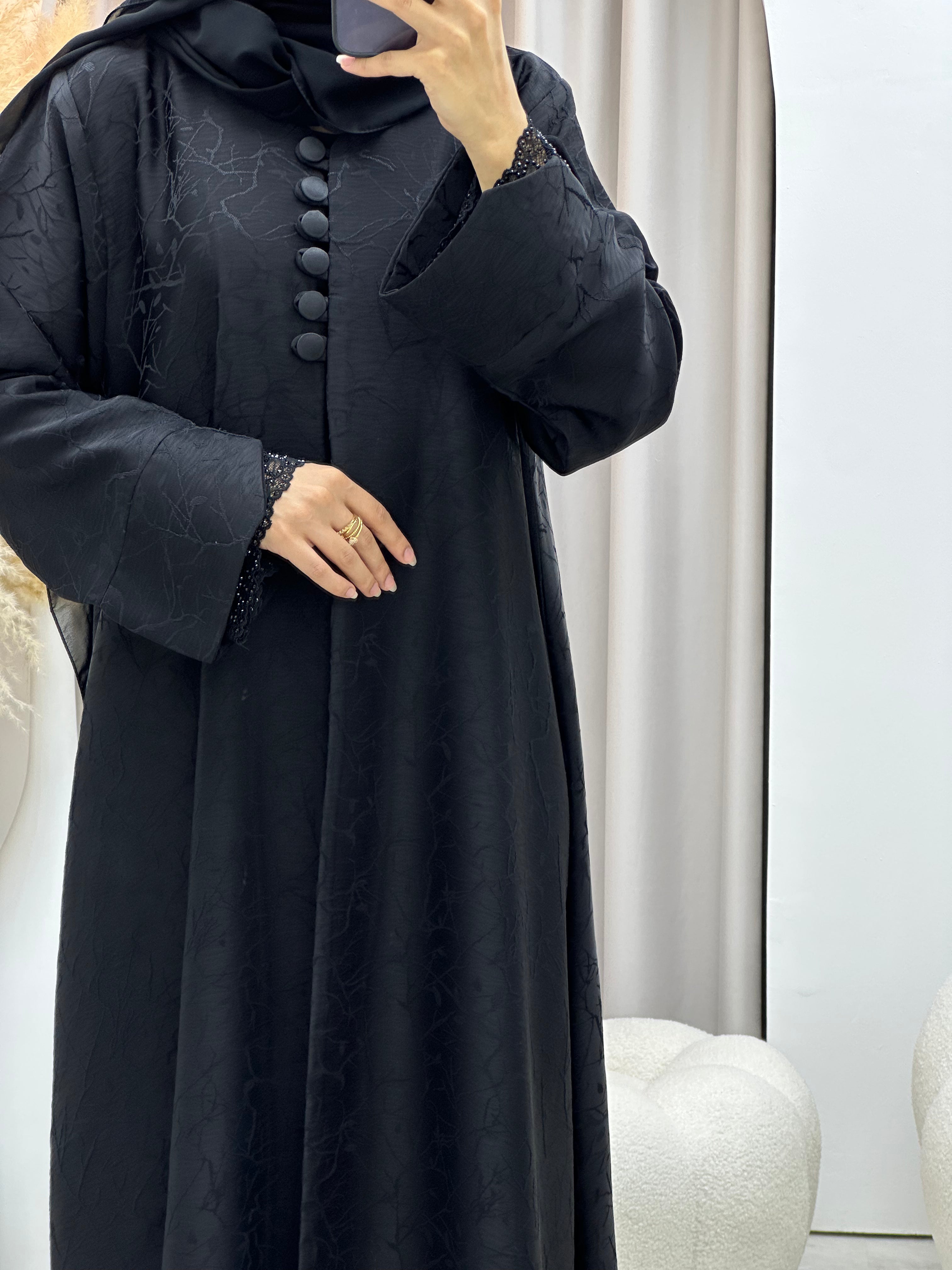 C 0433 Black Abaya | CAS Abaya Dubai XS / 55 C 0433 Black Abaya | CAS Abaya Dubai XS / 55