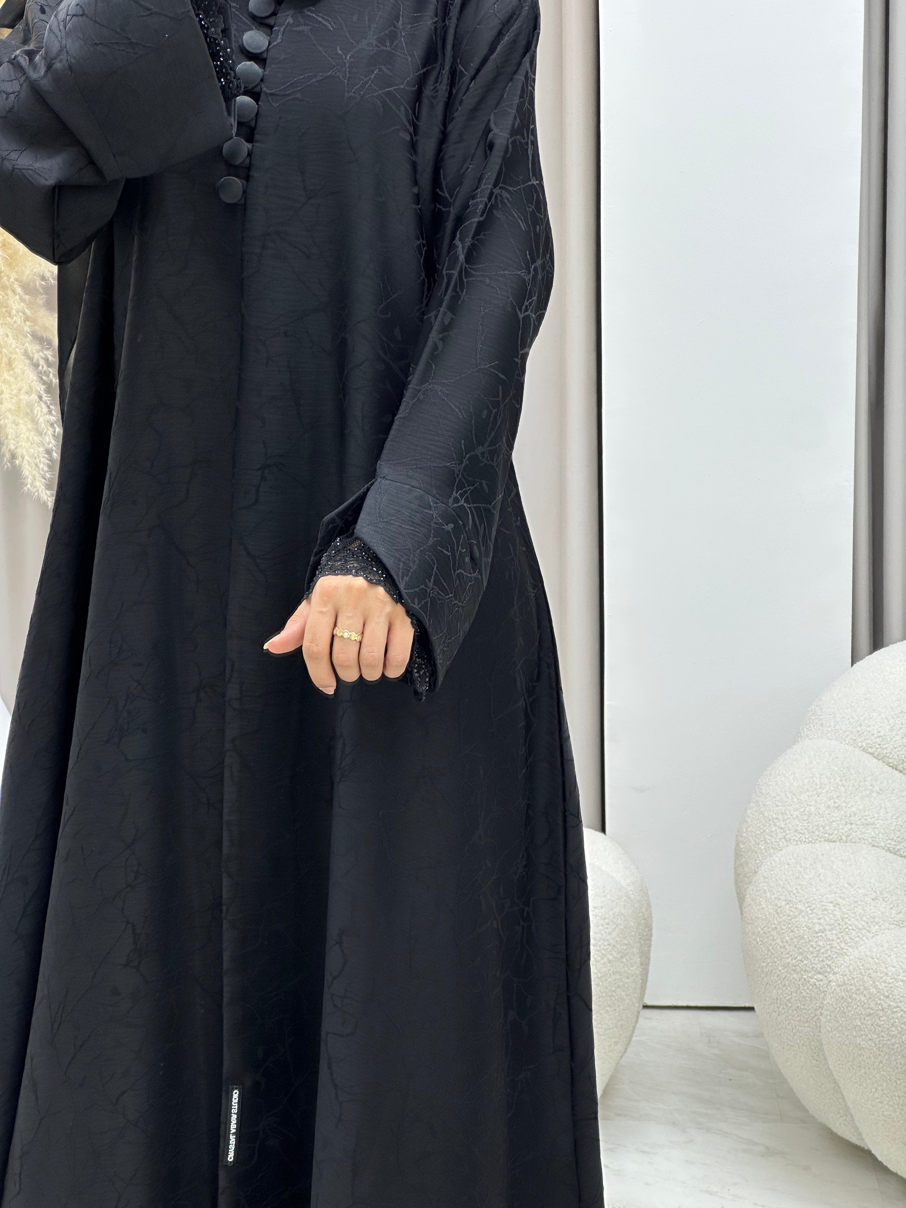 C RTW 0433 Black Abaya
