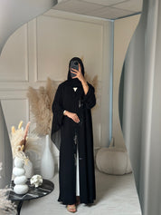 C 0948 Black Beaded Abaya