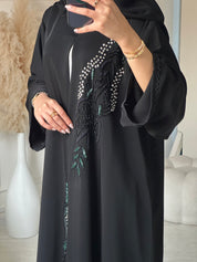 C 0948 Black Beaded Abaya