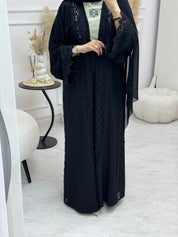 C 0992 Black Lace Abaya