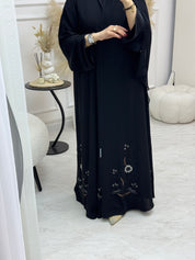 C 0994 Black Beaded Abaya