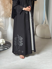 C 0950 Black Lasercut Abaya