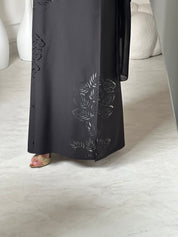 C 0950 Black Lasercut Abaya
