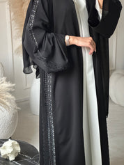 C 0952 Black Lace Abaya